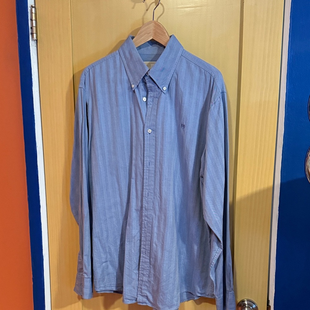 Michael Kors Men's Light Blue Button Down Shirt